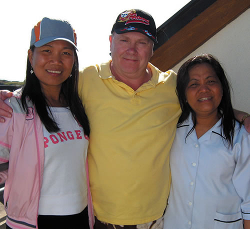 Angie with friends in Inishbofin