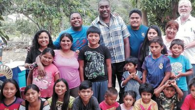 Columban seminarian Aminiasi and friends in Peru