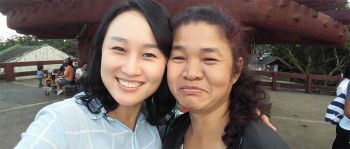 Columban Lay Missionary Hyein Noh "Anna"  (left) and Joy 