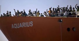 Migrants on rescue ship Aquarius