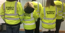 Streetwatch volunteers patrol areas in an effort to deter criminal activity.