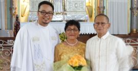 Fr. Kurt Zion Pala celebrating 50 years of forever with this couple.